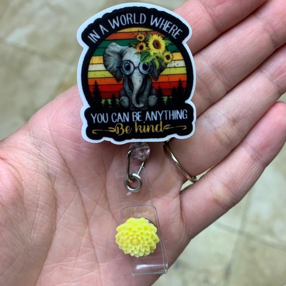 Be Kind Retractable Badge Holder
